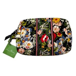 NEW Vera Bradley Poppy Fields Medium Cosmetic Bag Floral Retired Travel Gift